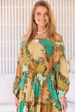 Ballet Maxi Dress Wanderlust print