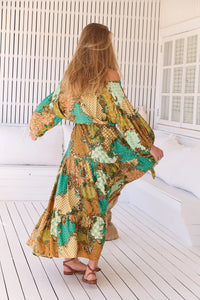 Ballet Maxi Dress Wanderlust print