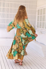 Ballet Maxi Dress Wanderlust print