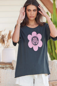 Vintage Tee ~ Here comes the Sun ~ Grey