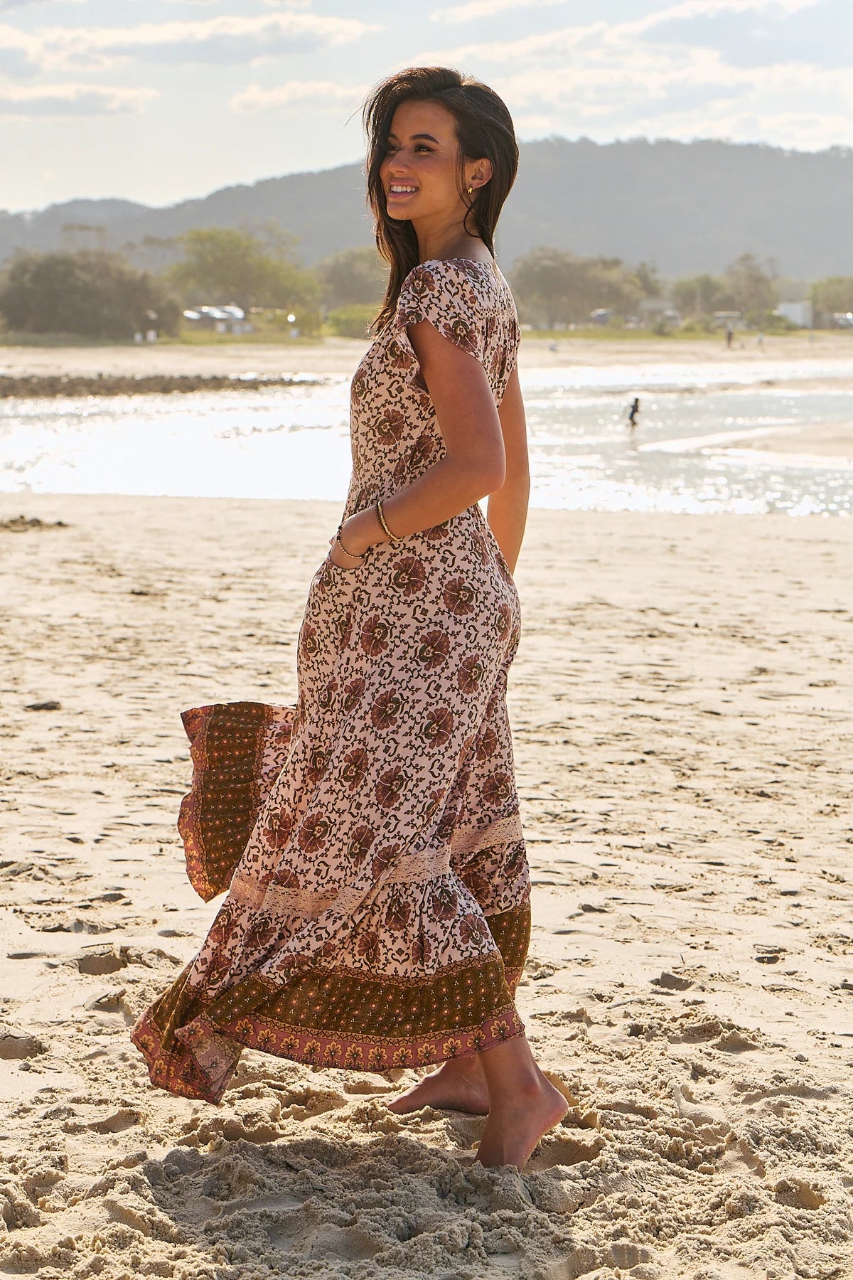 Carmen Maxi Dress ~ Wild Gypsy print