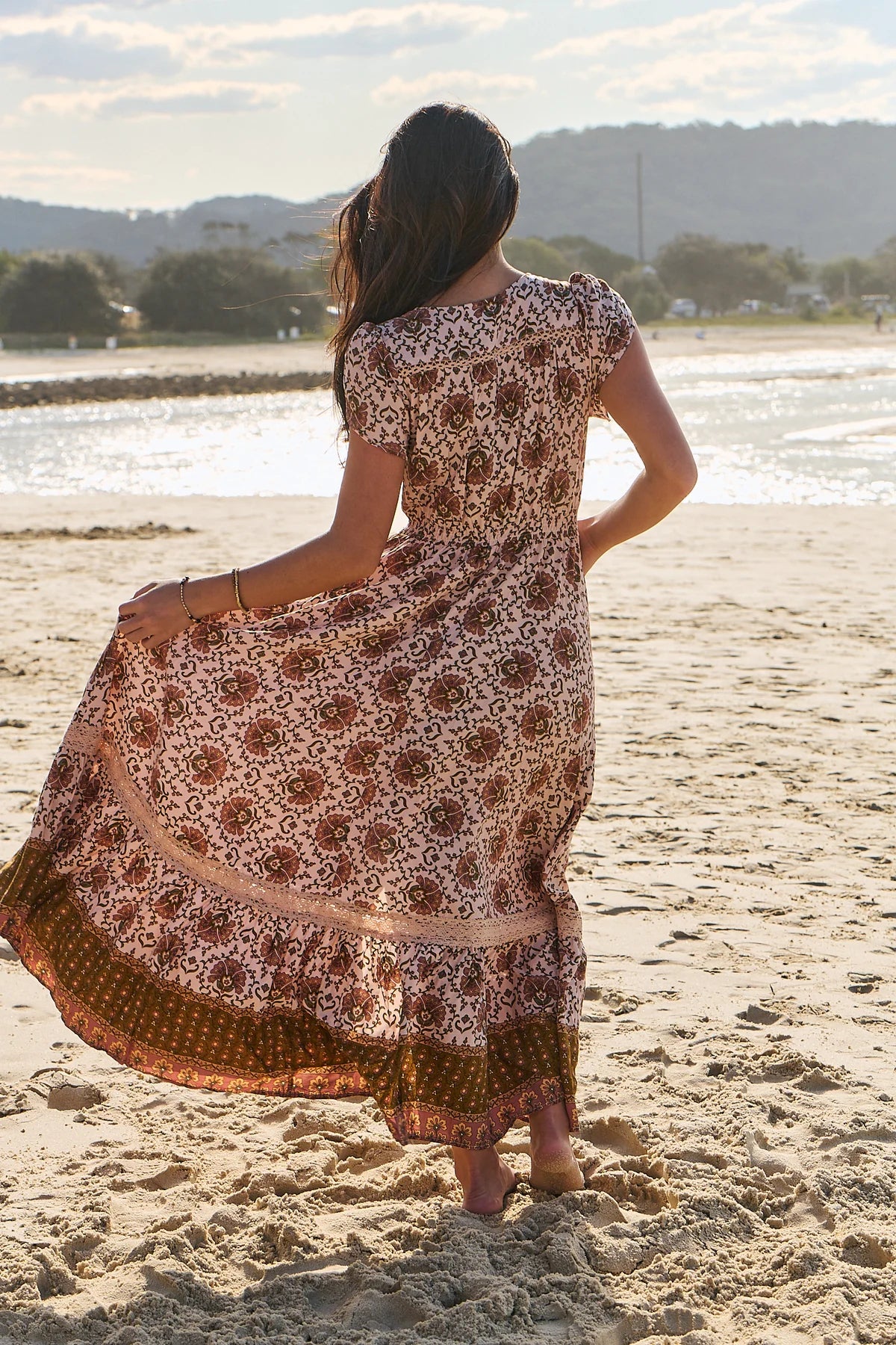 Carmen Maxi Dress ~ Wild Gypsy print