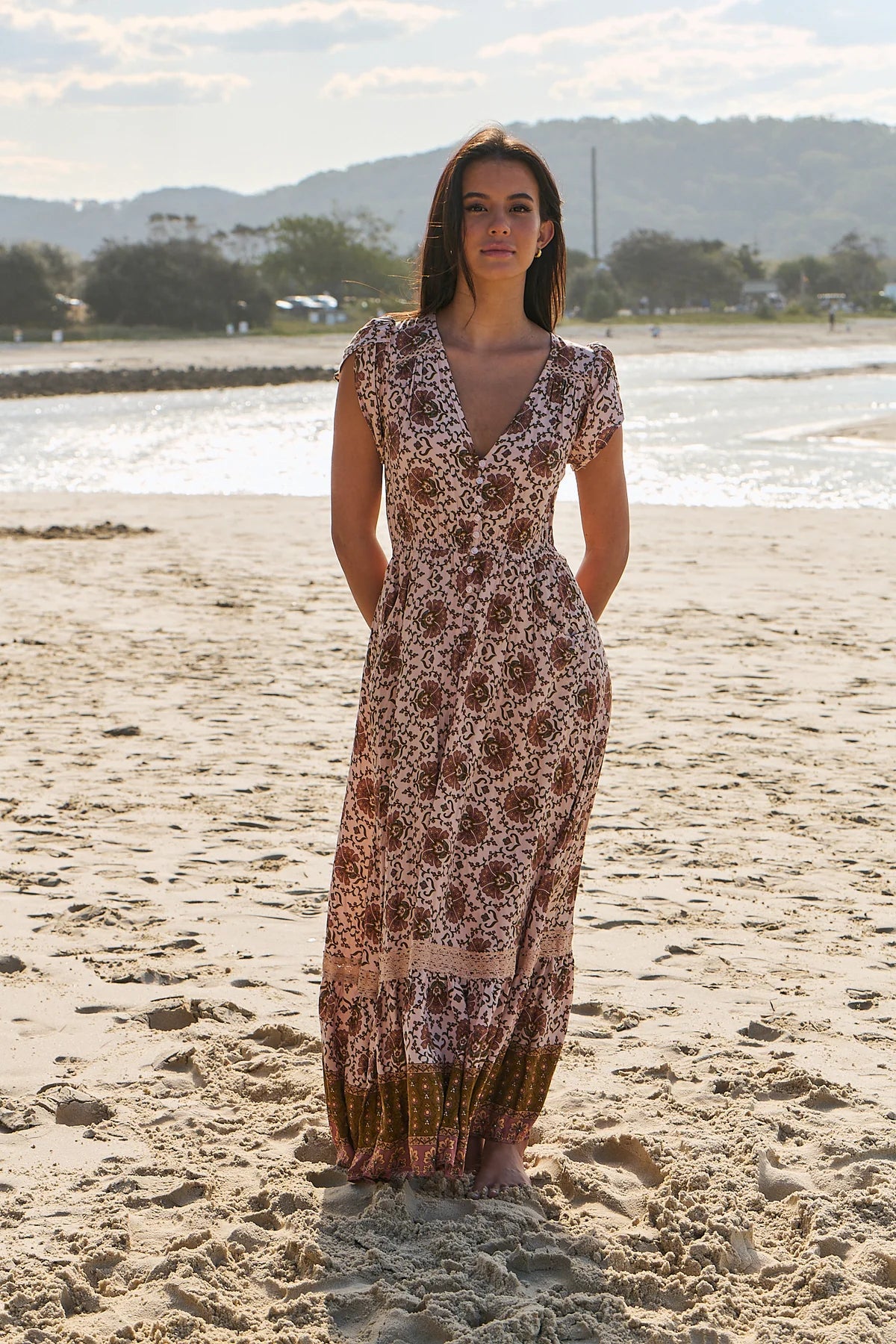 Carmen Maxi Dress ~ Wild Gypsy print