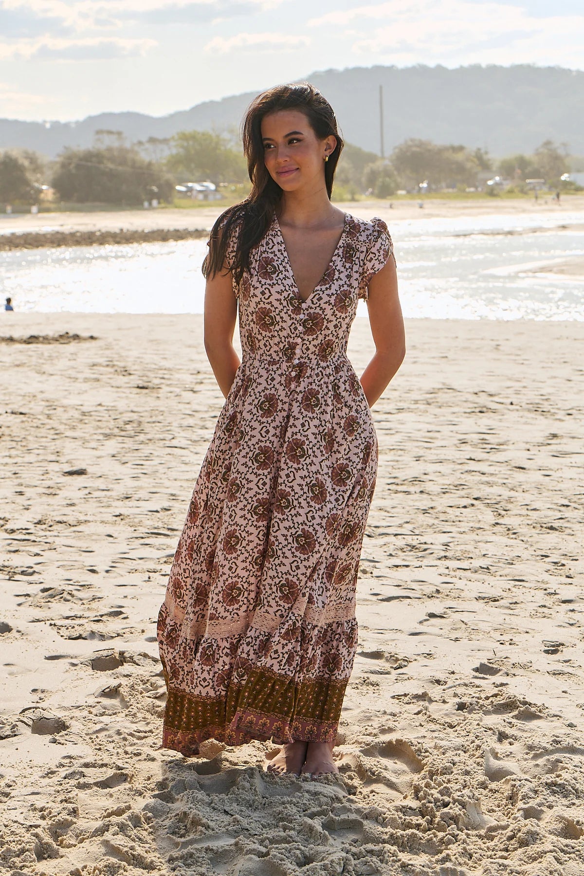 Carmen Maxi Dress ~ Wild Gypsy print