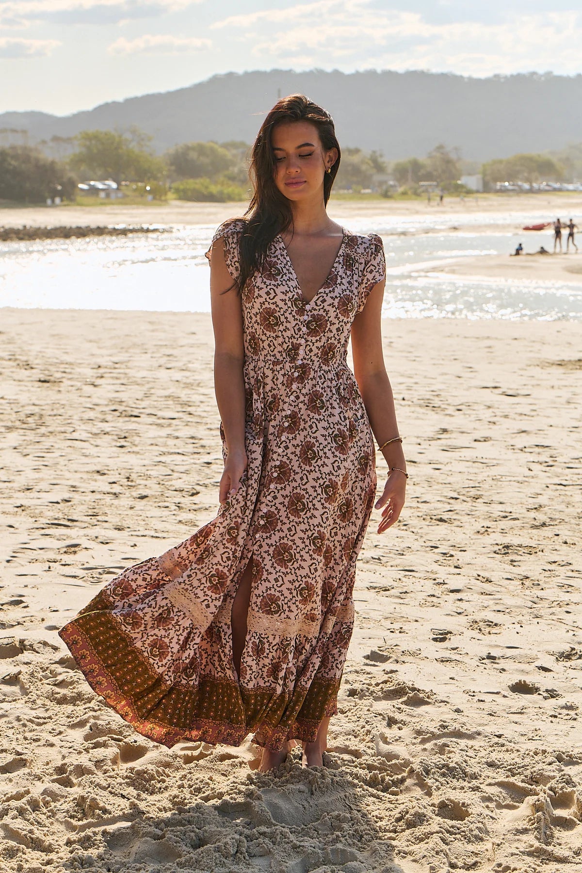 Carmen Maxi Dress ~ Wild Gypsy print