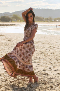 Carmen Maxi Dress ~ Wild Gypsy print