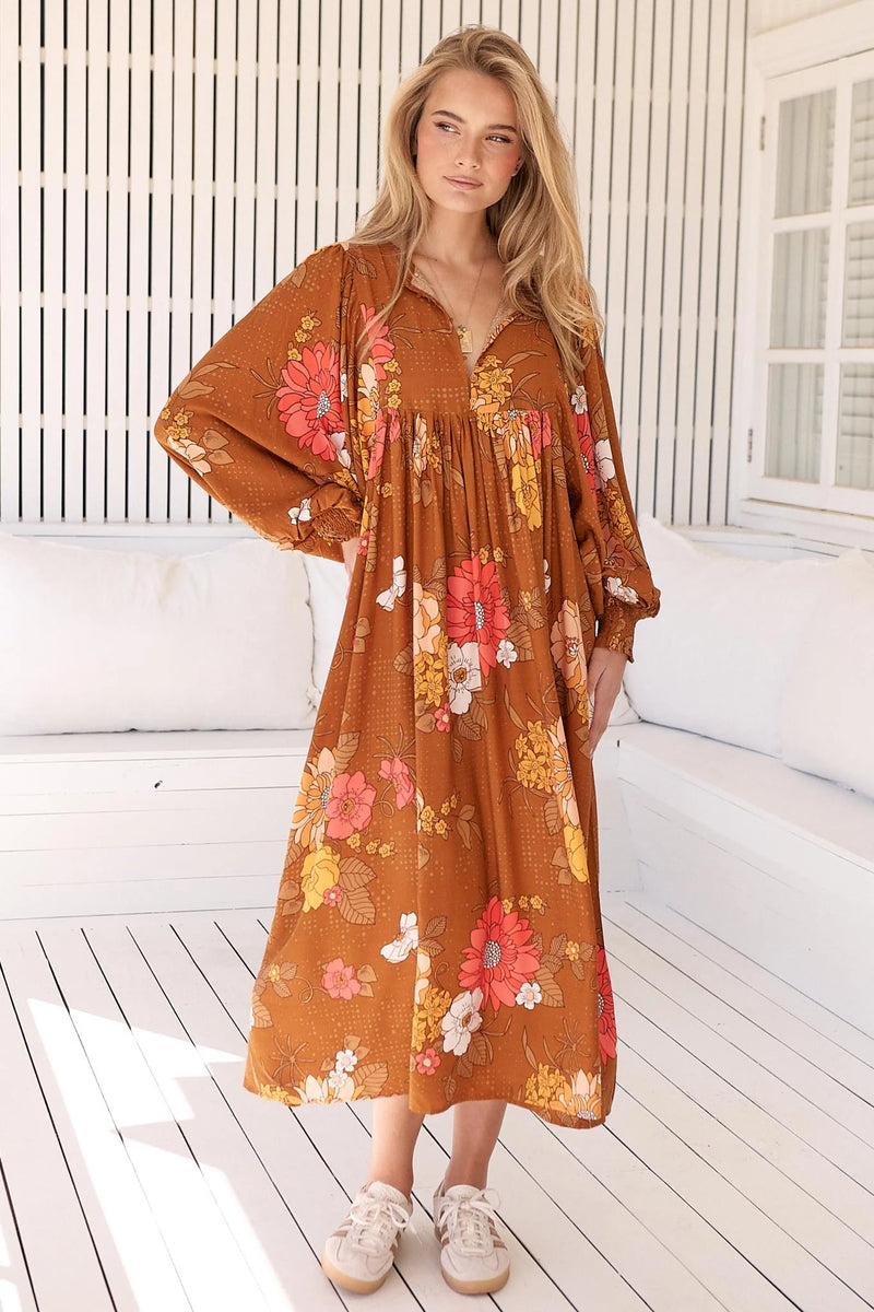 Tia Midi Dress Natalia Print