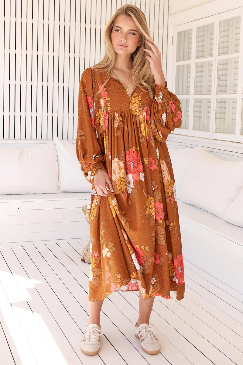Tia Midi Dress Natalia Print