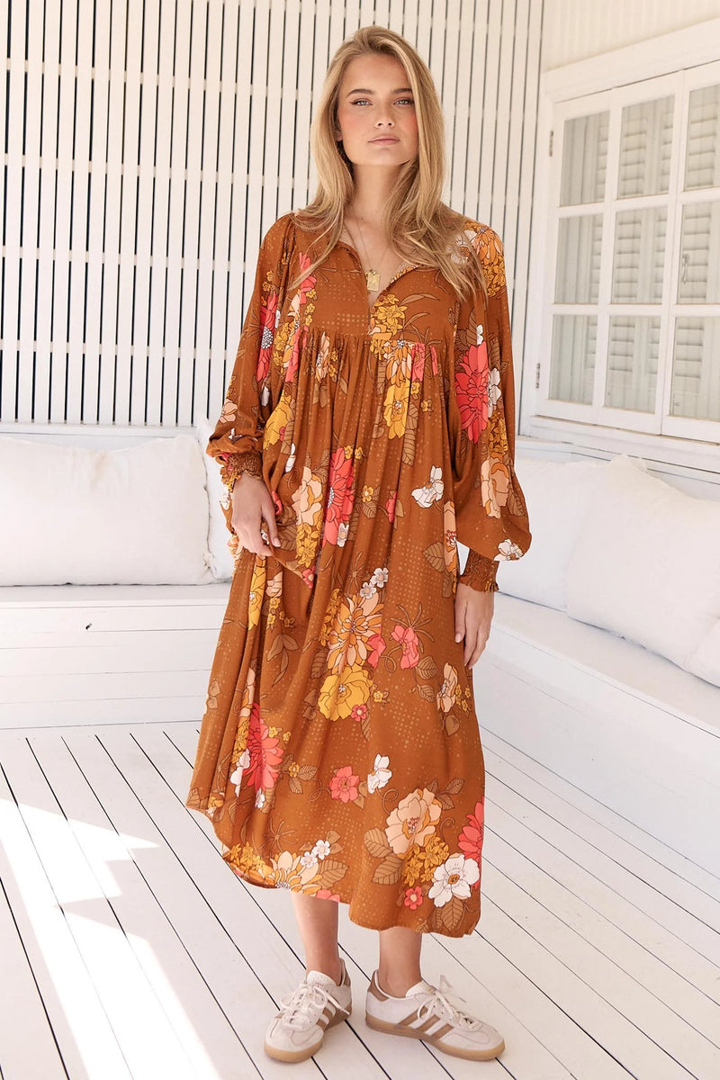 Tia Midi Dress Natalia Print