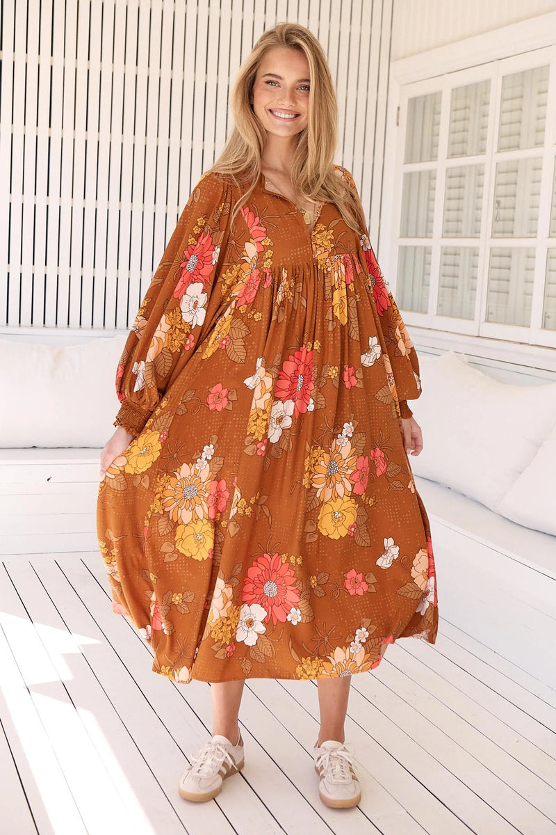 Tia Midi Dress Natalia Print