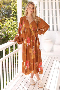 Tia Midi Dress Natalia Print