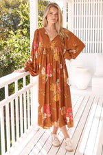 Tia Midi Dress Natalia Print