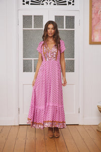 Carmen Maxi Dress ~ Venus Print