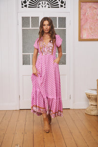 Carmen Maxi Dress ~ Venus Print