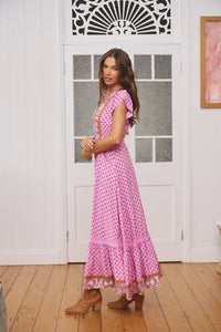 Carmen Maxi Dress ~ Venus Print