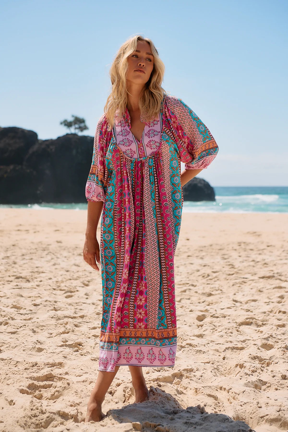 Boheme Midi Dress ~ Cedella Print