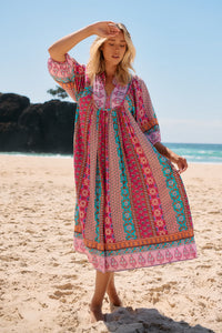 Boheme Midi Dress ~ Cedella Print