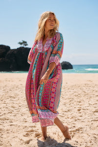 Boheme Midi Dress ~ Cedella Print