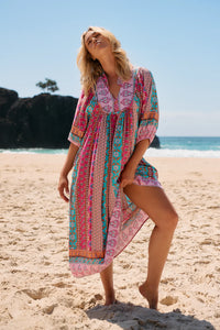Boheme Midi Dress ~ Cedella Print