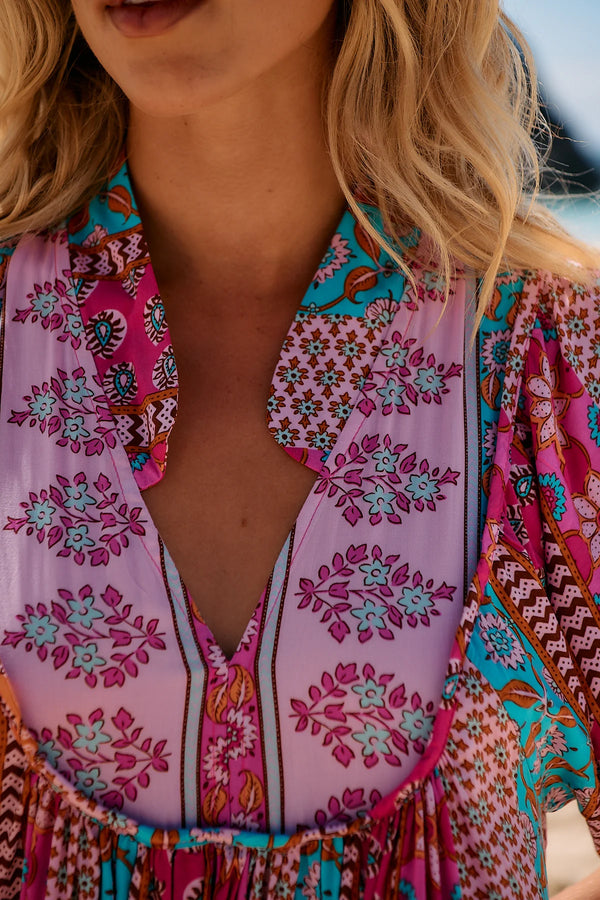 Boheme Midi Dress ~ Cedella Print