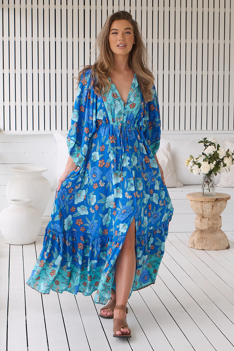 Catalonia Maxi Dress Love in Mist print