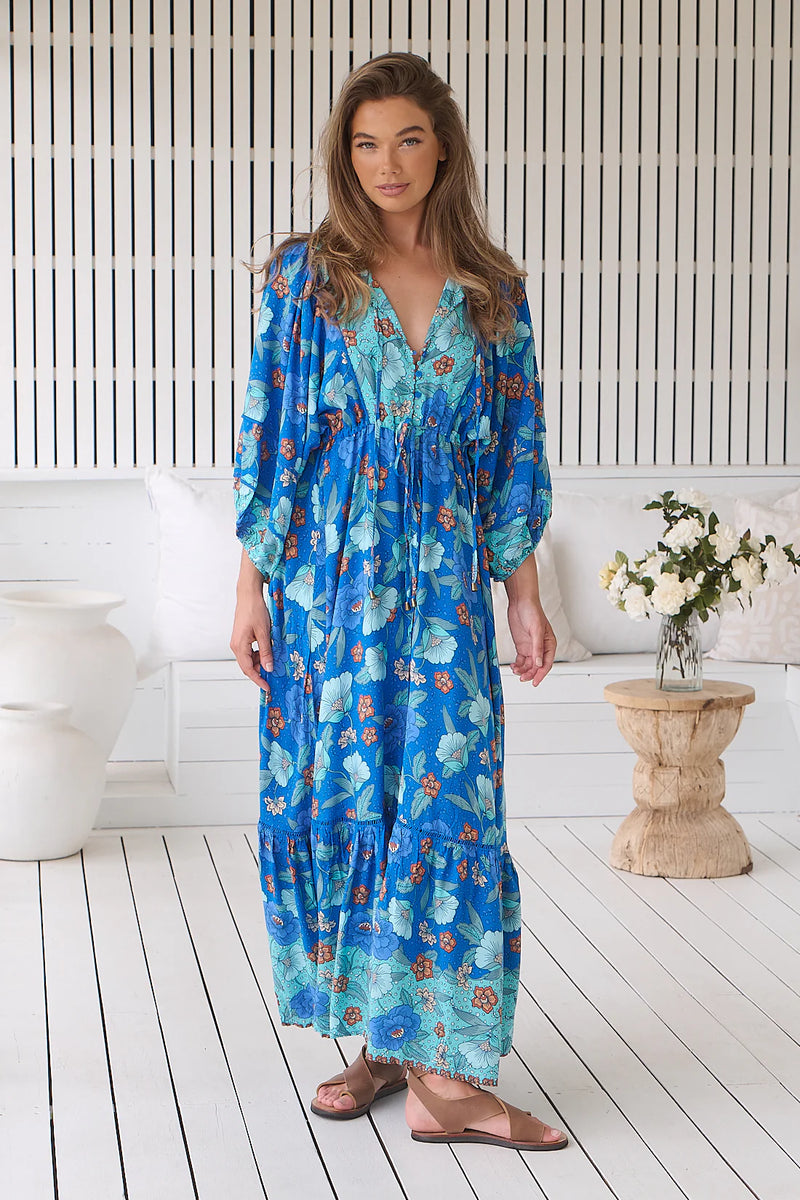 Catalonia Maxi Dress Love in Mist print