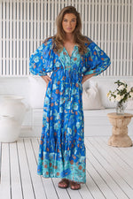 Catalonia Maxi Dress Love in Mist print