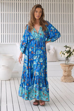 Catalonia Maxi Dress Love in Mist print