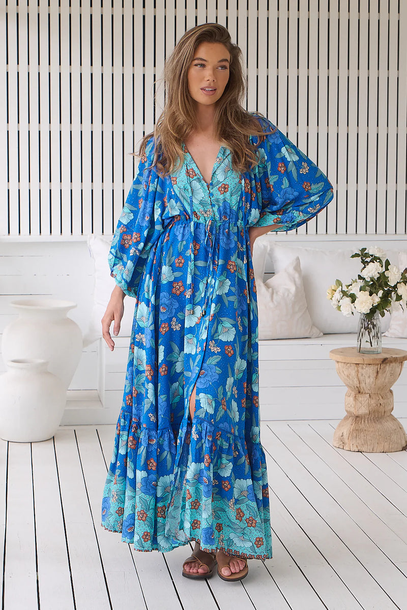 Catalonia Maxi Dress Love in Mist print