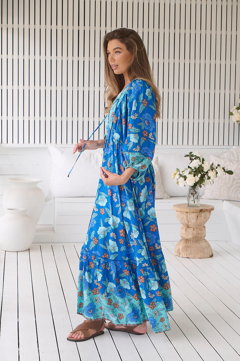 Catalonia Maxi Dress Love in Mist print