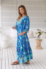 Catalonia Maxi Dress Love in Mist print