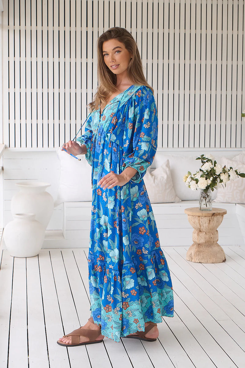 Catalonia Maxi Dress Love in Mist print