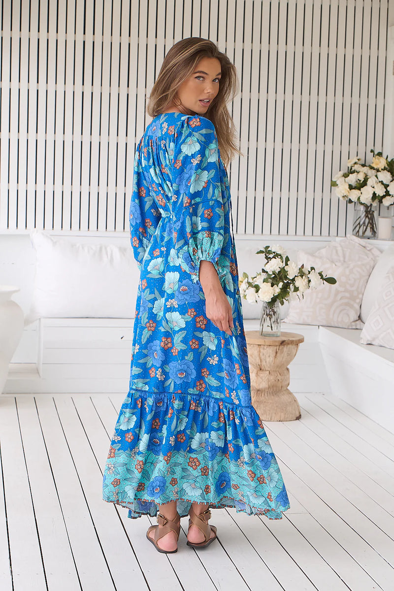 Catalonia Maxi Dress Love in Mist print