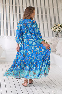 Catalonia Maxi Dress Love in Mist print