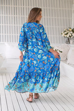 Catalonia Maxi Dress Love in Mist print