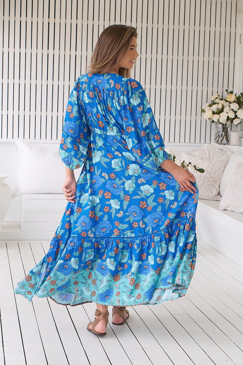 Catalonia Maxi Dress Love in Mist print