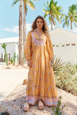 Meadow Maxi Dress Mango Paper Crane print