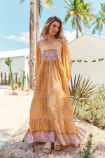 Meadow Maxi Dress Mango Paper Crane print
