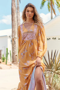 Meadow Maxi Dress Mango Paper Crane print