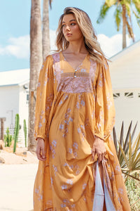 Meadow Maxi Dress Mango Paper Crane print