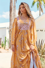 Meadow Maxi Dress Mango Paper Crane print