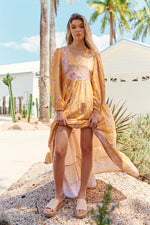 Meadow Maxi Dress Mango Paper Crane print