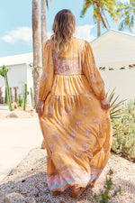 Meadow Maxi Dress Mango Paper Crane print