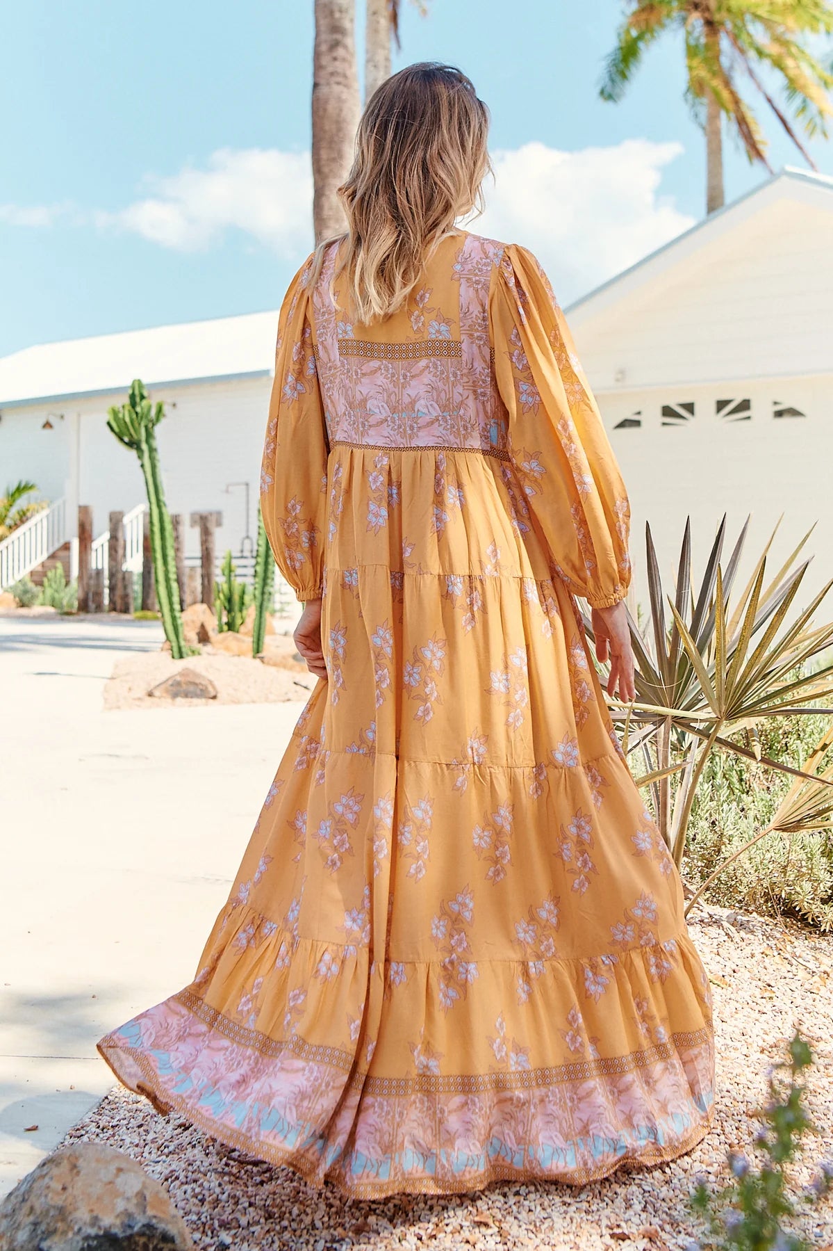 Meadow Maxi Dress Mango Paper Crane print