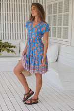 Tracey Mini Dress Sunseeker print