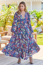 Teresa Maxi Dress Carnation Print