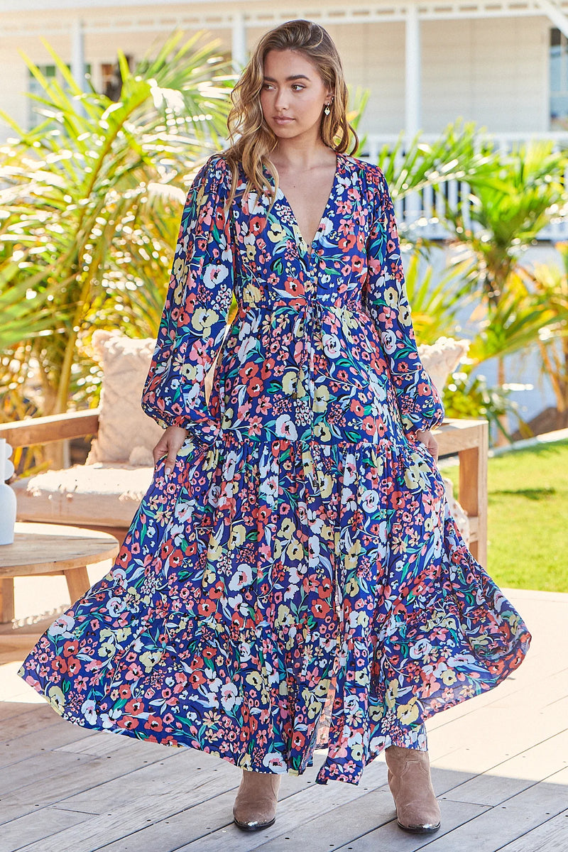 Teresa Maxi Dress Carnation Print