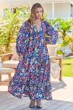 Teresa Maxi Dress Carnation Print
