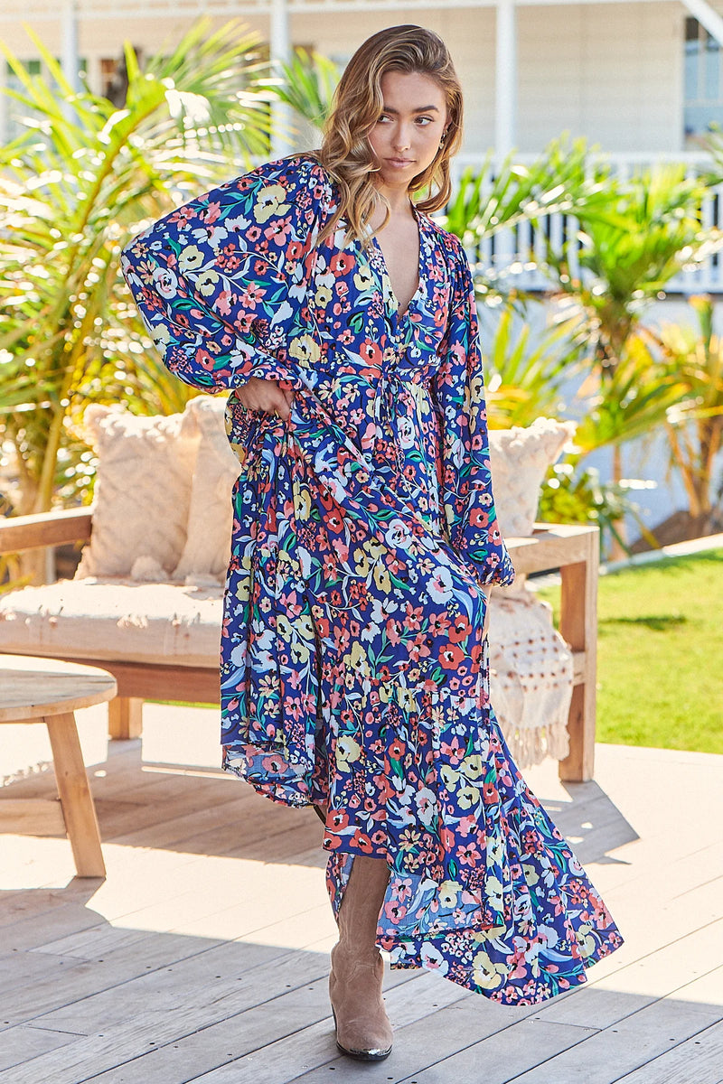 Teresa Maxi Dress Carnation Print