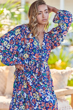 Teresa Maxi Dress Carnation Print
